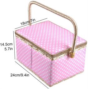img 3 attached to 🧵 eZAKKA Sewing Basket - Organize and Store Your Sewing Kit Accessories in Style!