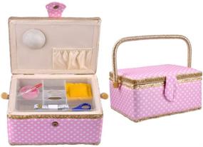 img 4 attached to 🧵 eZAKKA Sewing Basket - Organize and Store Your Sewing Kit Accessories in Style!