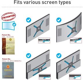 img 2 attached to 📺 Barkan White TV Wall Mount, Full Motion Articulating - Fits 13-65 inch Flat/Curved Screens, Holds up to 88 lbs, Patented, UL Listed, Suitable for LED OLED LCD