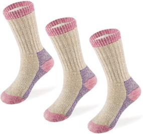 img 4 attached to Merino Wool Hiking Socks for 🧦 Kids - Pack of 3 by MERIWOOL
