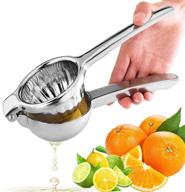 🍋 premium stainless steel lemon squeezer - sturdy manual citrus juicer, large capacity lemon juicer, heavy duty solid hand juicer for exquisite juice extraction logo