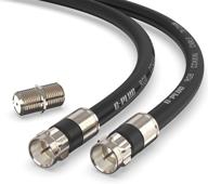 🔌 enhanced 3ft g-plug rg6 coaxial cable connectors set: uncompromised high-speed internet, crystal-clear digital tv, and reliable satellite extension with weather-sealed rubber o-ring and rg6 compression connectors logo