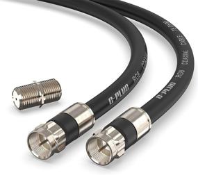 img 4 attached to 🔌 Enhanced 3FT G-PLUG RG6 Coaxial Cable Connectors Set: Uncompromised High-Speed Internet, Crystal-Clear Digital TV, and Reliable Satellite Extension with Weather-Sealed Rubber O-Ring and RG6 Compression Connectors