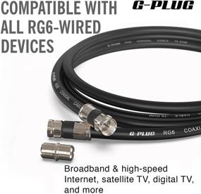 img 3 attached to 🔌 Enhanced 3FT G-PLUG RG6 Coaxial Cable Connectors Set: Uncompromised High-Speed Internet, Crystal-Clear Digital TV, and Reliable Satellite Extension with Weather-Sealed Rubber O-Ring and RG6 Compression Connectors