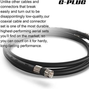 img 1 attached to 🔌 Enhanced 3FT G-PLUG RG6 Coaxial Cable Connectors Set: Uncompromised High-Speed Internet, Crystal-Clear Digital TV, and Reliable Satellite Extension with Weather-Sealed Rubber O-Ring and RG6 Compression Connectors