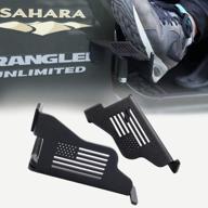 ультра-прочные черные стальные подножки для jeep wrangler jk & unlimited - 2 шт. в упаковке логотип