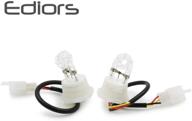 🚦 ediors 2 white hide away strobe tubes: enhanced replacement bulbs for 80w / 120w kits headlight logo