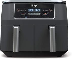 img 4 attached to Ninja DZ201 Foodi 8 Quart DualZone Air Fryer: 6-in-1, 2-Basket Design for Quick & Easy Meals - Ideal for Roasting, Broiling, Dehydrating & More! (Grey)