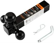 🚚 topsky trailer hitch ball mount with versatile hitch ball sizes: 1-7/8", 2", and 2-5/16", complete with hitch pin - black ball, model ts2005 logo