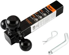 img 4 attached to 🚚 TOPSKY Trailer Hitch Ball Mount with Versatile Hitch Ball Sizes: 1-7/8", 2", and 2-5/16", Complete with Hitch Pin - Black Ball, Model TS2005