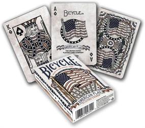 img 4 attached to Premium Bicycle American Flag Poker Size Playing Cards - 1036202: Standard Index, Top Quality Deck