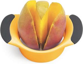 img 4 attached to 🥭 Mango 3-in-1 Tool: Slicer, Peeler, and Pit Remover - Optimal Blade Shape for Easy Mango Skin Peeling, Splitter and Fruit Cutter Pitter with Non-Slip Silicon Ergonomic Handles - BPA Free with Sturdy Design