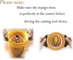 img 2 attached to 🥭 Mango 3-in-1 Tool: Slicer, Peeler, and Pit Remover - Optimal Blade Shape for Easy Mango Skin Peeling, Splitter and Fruit Cutter Pitter with Non-Slip Silicon Ergonomic Handles - BPA Free with Sturdy Design