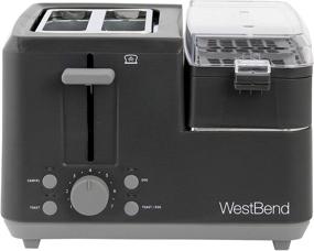 img 3 attached to 🥓 West Bend 78500 2-Slice Breakfast Station: Wide Slot Toaster & Egg Cooker with Meat and Vegetable Warming Tray - Efficient & Certified Black Appliance