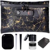 black & gold pattern aisto smell proof bag kit - waterproof, odor-proof, with lock логотип