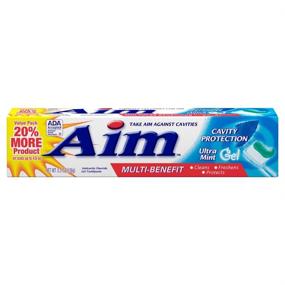 img 2 attached to 🦷 Aim Ultra Mint Gel Toothpaste - Cavity Protection, 5.5 Oz, Pack of 4