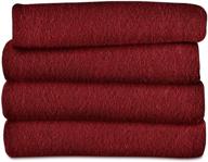 sunbeam fleece electric heated warming throw blanket garnet red: washable & 3 heat settings - cozy comfort for chilly nights logo