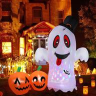 🎃 zalalova 6 ft halloween inflatable decorations, elf & pumpkin inflatable outdoor yard decorations with internal colorful led lights – perfect halloween holiday decorations for home garden logo