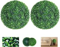 🌿 vegasdoggy 2 pcs 19.7 inch artificial boxwood balls topiary - uv protected, 4 layered faux plants decorative balls for indoor, outdoor, garden, wedding, balcony, backyard, and home decor - enhance your space with beautiful, long-lasting greenery logo