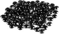 💎 joyclub black flat marbles for vase fillers, party table scatter, wedding decor, aquarium decoration, crystal rocks - 1 lb (approx 100 pcs) logo