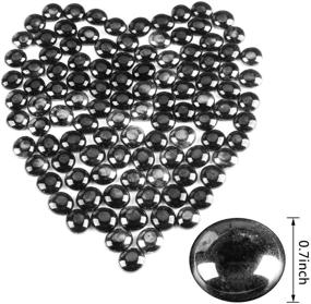img 3 attached to 💎 Joyclub Black Flat Marbles for Vase Fillers, Party Table Scatter, Wedding Decor, Aquarium Decoration, Crystal Rocks - 1 lb (Approx 100 pcs)