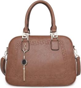 img 4 attached to Montana West Satchel Compartments MWC 041BK MBB Women's Handbags & Wallets