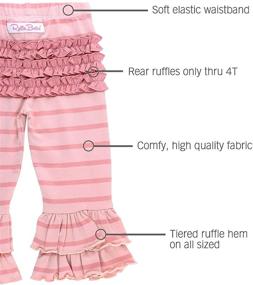 img 2 attached to 👶 Adorable RuffleButts Baby/Toddler Girls Stretchy Flare Pants with Cute Ruffles