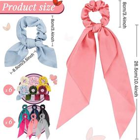 img 3 attached to Scrunchies Scarves Bowknot Accessories Ponytail