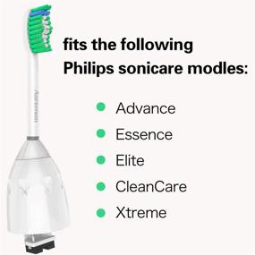 img 3 attached to 🪥 Aoremon Replacement Toothbrush Heads 6-Pack for Philips Sonicare E-Series HX7022/66 - Compatible with Sonicare Essence, Xtreme, Elite, Advance, CleanCare Electric Toothbrushes - Includes Hygienic Cap