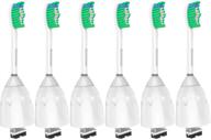 🪥 aoremon replacement toothbrush heads 6-pack for philips sonicare e-series hx7022/66 - compatible with sonicare essence, xtreme, elite, advance, cleancare electric toothbrushes - includes hygienic cap logo