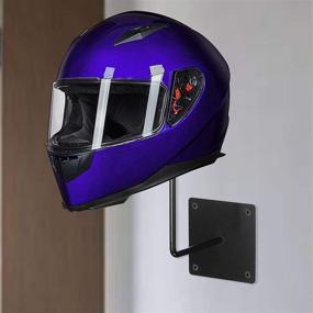 img 1 attached to 🏍️ Auboa Motorcycle Helmet Wall Mount: Organize and Display Your Helmet with this Convenient Holder Stand and Hanger Rack