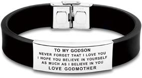 img 4 attached to 🎁 FALOGIJE Godson and Goddaughter Bracelet - Personalized Gifts