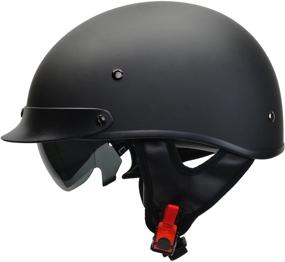 img 4 attached to 🏍️ Vega Helmets Warrior Half Size Motorcycle Helmet: Unleash Your Inner Road Warrior!