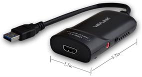 img 1 attached to 🖥️ WAVLINK USB 3.0 к HDMI видео графика адаптер, VGA к HDMI конвертер с аудио портом, чип Displaylink, расширяемый до 6 мониторов, поддерживает вход для микрофона и выход для наушников - черный