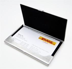 img 3 attached to Business Name Card Holder Stainless Steel Case - Matte