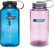 💧 premium set of 2 nalgene 32oz wide mouth water bottles for ultimate hydration logo