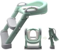 httmt- green toddler potty training seat ladder step toilet girl chair infant kids bathroom trainer [p/n: et-baby002-green] logo