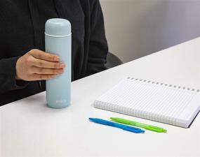 img 3 attached to 💧 Stay Hydrated on the Go with Mira 10 oz Insulated Small Thermos Flask in Pearl Blue