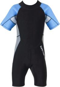 img 4 attached to 🌊 Luwint 2.5mm Cold Water Children's Wetsuit - Full and Shorty Wet Suit for Boys, Girls, and Youth - Ideal for Scuba Diving, Surfing, Kayaking, Paddle Boarding, and Water Sports