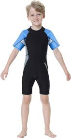 img 2 attached to 🌊 Luwint 2.5mm Cold Water Children's Wetsuit - Full and Shorty Wet Suit for Boys, Girls, and Youth - Ideal for Scuba Diving, Surfing, Kayaking, Paddle Boarding, and Water Sports