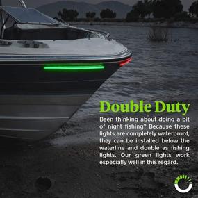 img 1 attached to 🌊 Enhance Water Safety with Red and Green LED Marine Navigation Light Strip Kit, Featuring 66/132 LEDs Per Strip, IP68 Waterproof Rating, and Flexible Housing - Ideal for Kayak, Pontoon, and Bass Fishing Boats