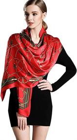 img 4 attached to 🧣 Elevate Your Style: Women's Silk Scarf - Luxurious Neckerchief & Stylish Accessories