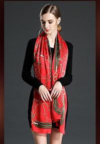 img 2 attached to 🧣 Elevate Your Style: Women's Silk Scarf - Luxurious Neckerchief & Stylish Accessories