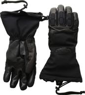 🧤 black obermeyer men's guide gloves logo