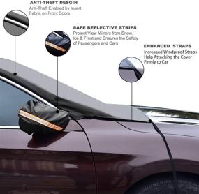 img 1 attached to Tobion Magnetic Edges Snow Cover - Windshield Car Snow Protector | Frost & Ice Guard | Waterproof Front Windshield Protector Car | Fits Vehicles Car Truck Van SUV - Sun Shade Included
