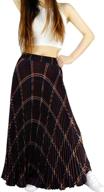 👗 ysjera womens plaid long maxi skirt - bohemian chiffon pleated full skirts: elegant and sunray inspired logo