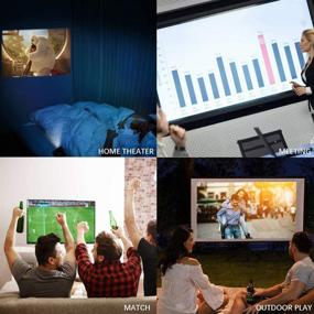 img 3 attached to 🎥 EFFUN Mini Video Projector with Screen - 1080P HD Supported | Portable Home Theater LED Projector for Outdoor Movies, HDMI/VGA/USB/TF/iPhone/iPad Compatible