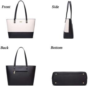 img 3 attached to Stylish Faux Leather Handbags for 👜 Women - Shoulder Bags & Wallets for Satchels