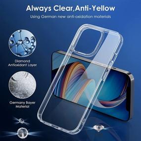 img 1 attached to 📱 FLOVEME Clear Crystal Case for iPhone 13 Pro, Slim and Non-Yellowing, Shockproof Protective Cover for 6.1-inch iPhone 13 Pro (Clear)