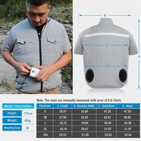 img 3 attached to 🌬️ ARRIS Cooling Fan Jacket - USB Powered Air Conditioned Coat for Men - Ideal Workwear for Outdoor Activities, Summer Work, Fishing, Cycling, Gardening, Construction, and More